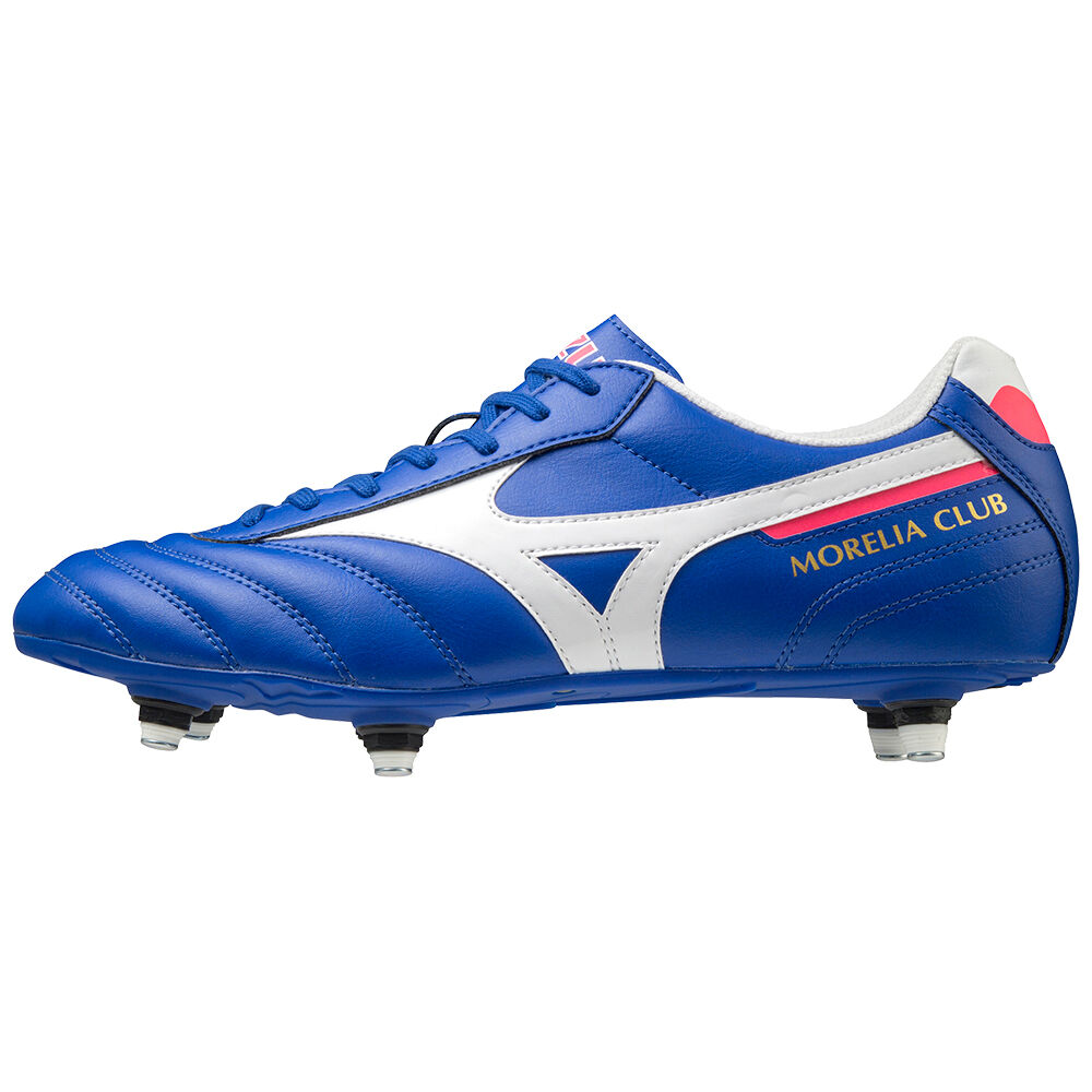 Scarpe Calcio Mizuno Morelia II Club SI Uomo - Blu/Bianche - 59732-IYQR